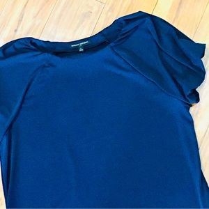 Banana Republic dress shirt preppy navy blue office workwear career top …